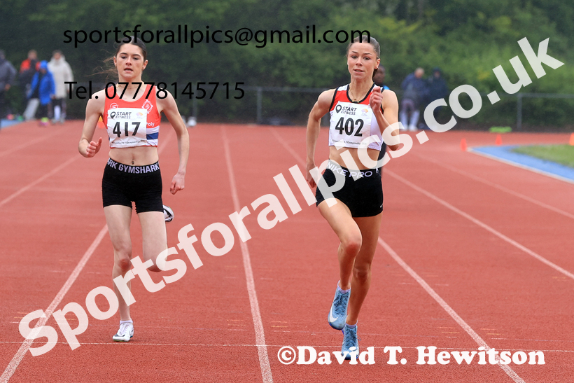 200 metres, 2026 North Eastern Track and Field Champs, Shildon, County Durham. Photo: David T. Hewitson/Sports for All Pics